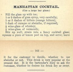 Harry Johnson: The New and Improved Illustrated Bartenders‘ Manual . 1900. Seite 162-163.