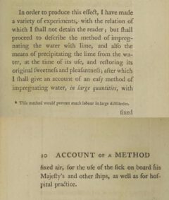 Thomas Henry: An account of a method of preserving water. 1781, Seite 9-10.