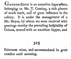 George Pinckard - Notes on the West Indies, 1806, Seite 324-325.