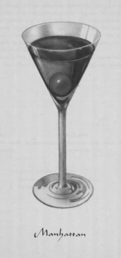 Manhattan. Wilhelm Stürmer, Cocktails by William, 1949. Seite 72f.