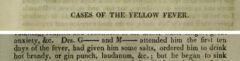 Peter Donaldson: The Natural History of ... yellow malignant fever. 1822. Seite 34-35.