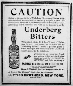 Underberg. 2. Januar 1907, New-York Tribune, Seite 4.