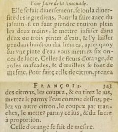 François Pierre de La Varenne: Le cvisinier francois.1652. Seite 342-343.
