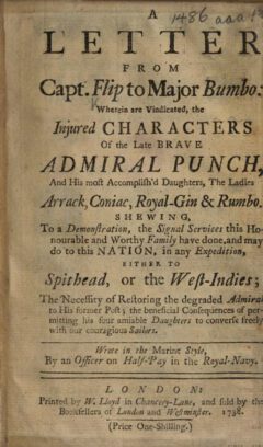 Anonymus: A Letter from Capt. Flip to Major Bumbo. 1738, Titel.