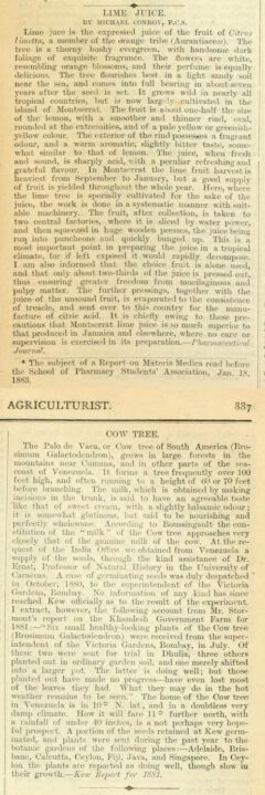 The Tropical Agriculturist. Vol. 2. 1882-1883, Seite 887.