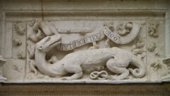 Der Salamander, das Emblem von König Franz I., mit seinem Motto: „Nutrisco et extinguo“ - Château d'Azay-le-Rideau