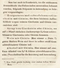 Sigmund Graf: Die Fieberrinden in botanischer, chemischer und pharmaceutischer Beziehung. 1824, Seite 109.