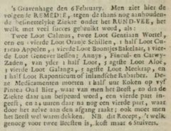 Leeuwarder courant, 12. Februar 1757.