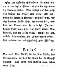 Johann Kaspar Riesbeck: Briefe eines reisenden Franzosen. Erster Band. 1783, Seite 380-381.