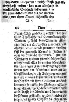 Christoph Langhanß: Neue Ost Indische Reise. 1705, Seite 185-186.