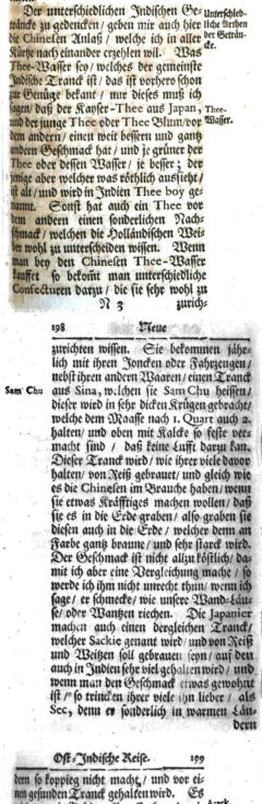 Christoph Langhanß: Neue Ost Indische Reise. 1705, Seite 197-199.