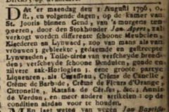 Gazette van Gend. 21. Juli 1796, Seite 6.