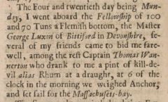 John Josselyn: An account of two voyages to New-England. 1674, Seite 26.