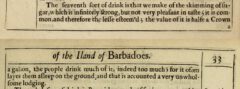 Richard Ligon: A true & exact history of the island of Barbados. 1657, Seite 32-33.