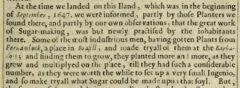 Richard Ligon: A trve & exact history of the island of Barbados. 1657, Seite 85.