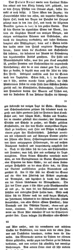 Christ. Gottfr. Dan. Stein: Reise über Aachen, Brüssel nach Paris. 1828, Seite 90-92.