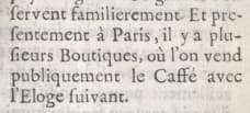 Sylvestre Dufur et. al.: De l'usage du caphé, du thé et du chocolate. 1671, Seite 23.