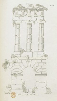 Marie-Antoine Carême: Le Pâtissier pittoresque. 4e édition. Paris, 1842, Tafel 38 - Ruine de Poestum.